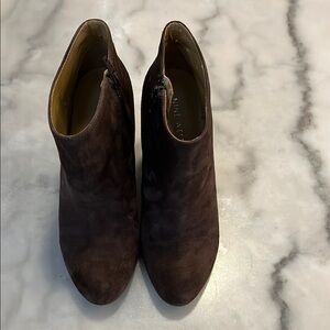 Nine West Brown Ankle Booties Suede